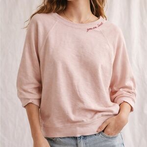 AMO You Are Loved Sweatshirt Short Sleeve Top